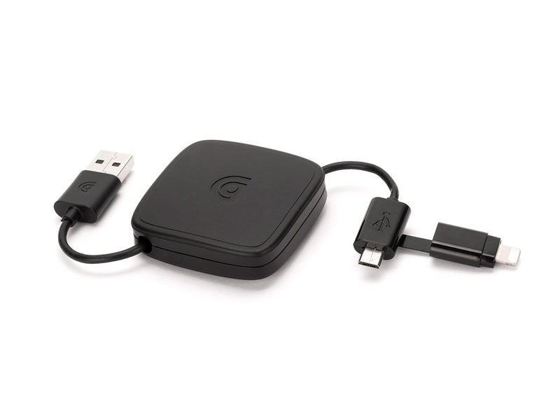 Griffin Retractable Charge/Sync Cable with Lightning Connector and Micro-USB - Charge/sync Cable for Lightning and Micro-USB Devices - Image 1