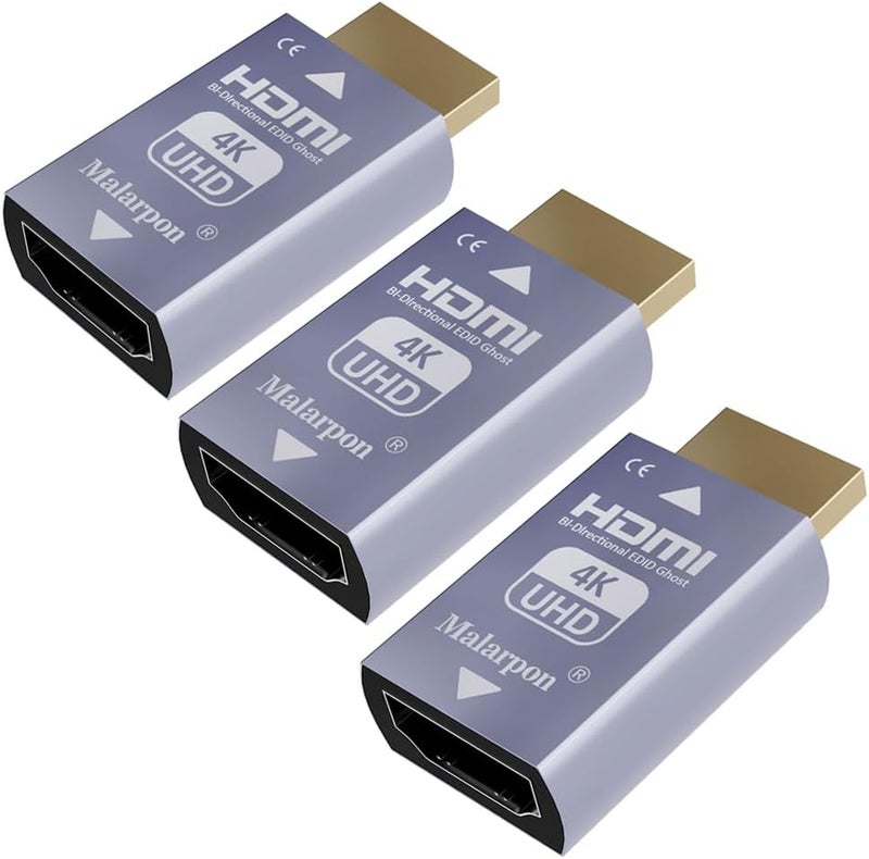 Malarpon Hdmi Edid Emulator Passthrough 3rd Generrtion Aluminum fit Headlesskeep The EDID of The Monitor Active Switches and Extenders 3840x2160@59Hz 3P - Image 1