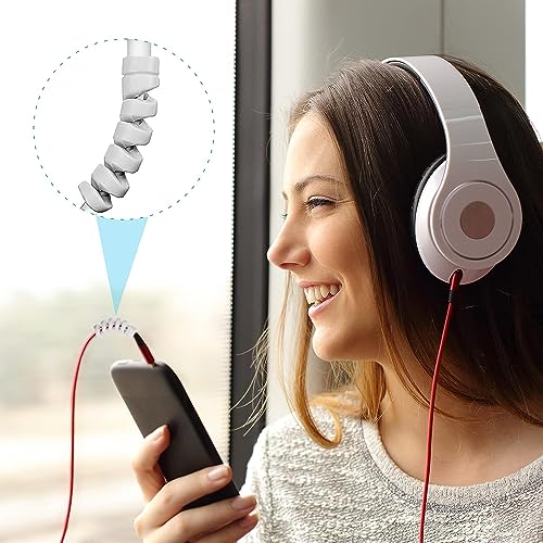 STRIFF 24 Pieces Highly Flexible Silicone Micro USB Protector, Mouse Cable Protector, Suit for All Cell Phones, Computers and Chargers (White) - Image 4