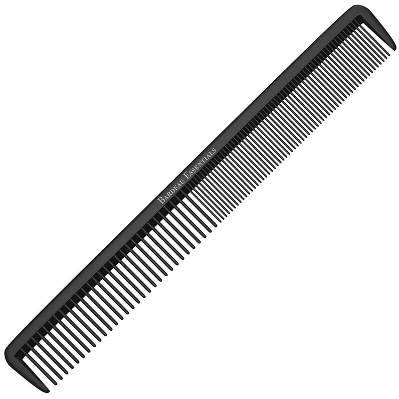 Hair Cutting Comb  Professional 875 Black Carbon Fiber Anti Static Chemical And Heat Resistant Hair Combs For All Hair Types For Men and Women  By Bardeau Essentials