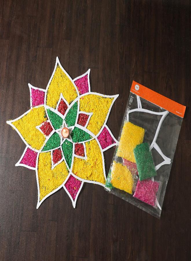 Desi Favors DIY Rangoli Kit/Rangoli for Diwali/Easy DIY Rangoli Cutouts/Rangoli mats for Pooja/Rangoli Decorations/Rangoli Stencil - Image 2