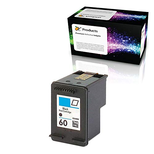 OCProducts Refilled Ink Cartridge Replacement for HP 60 Black for Envy 120 114 Deskjet F4480 F4210 D1660 F4400 Printers (1 Black) - Image 1