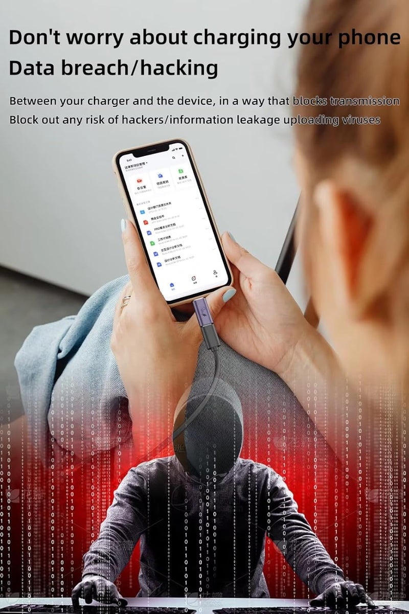 ETZIN USB C Data Blocker, Type C Data Blocker Only for Charge, Protect Against Juice Jacking, Refuse Hacking Provide Safe Charging EPL-1524CC - Image 3