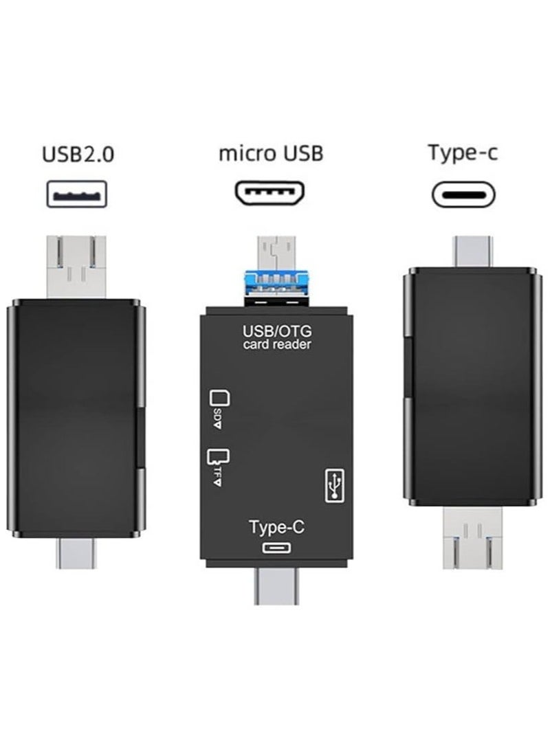 فلوينغ قارئ بطاقات SD، قارئ ذاكرة USB C/Micro/USB 6 في 1، عارض كاميرا - Image 2
