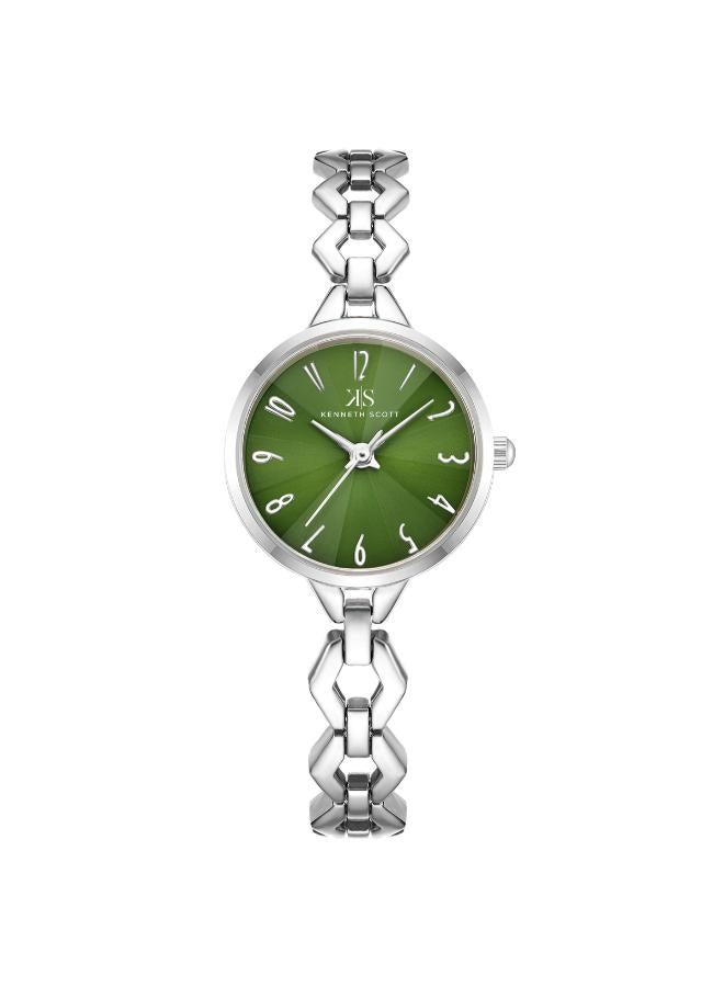 كينيث سكوت ساعة كينيث سكوت نسائية بعقارب وسوار ستانلس ستيل فضي - Image 1