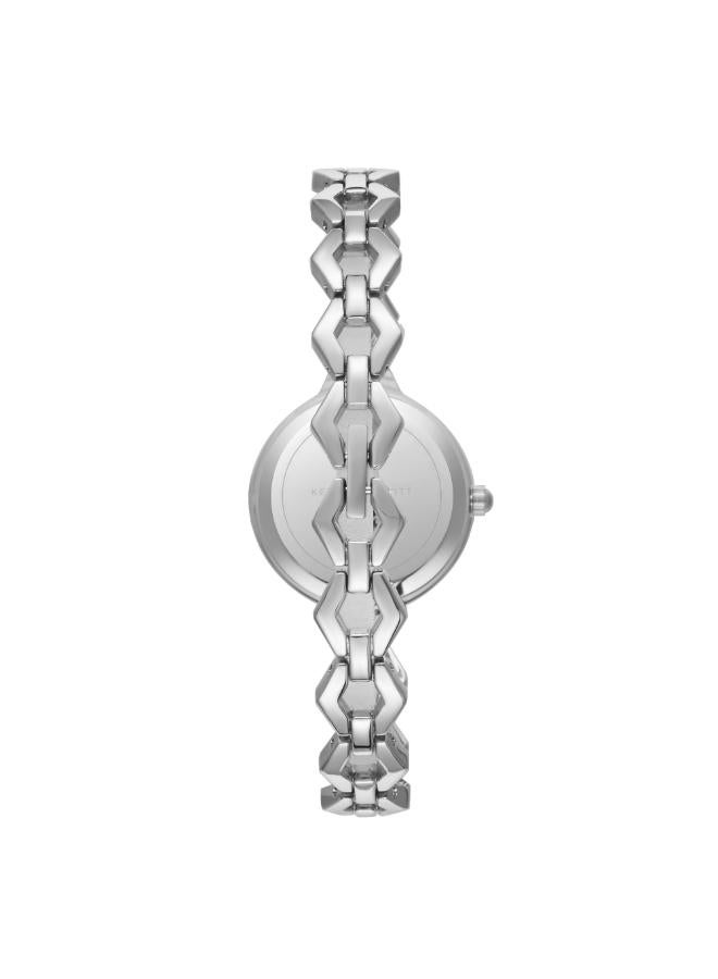 كينيث سكوت ساعة كينيث سكوت نسائية بعقارب وسوار ستانلس ستيل فضي - Image 3