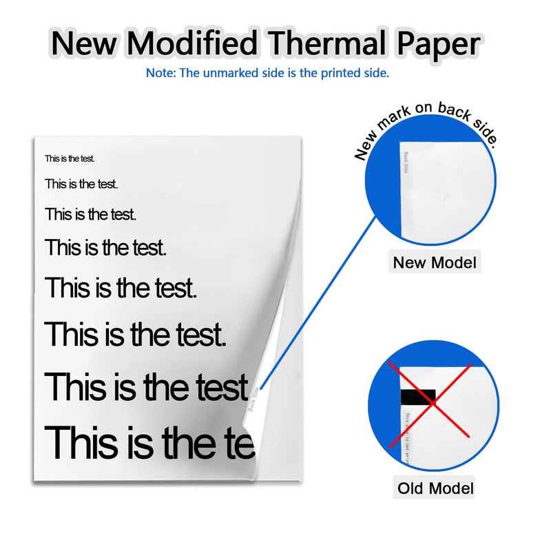 Bagvhandbagro 100 Sheets Thermal Printer Paper, 8.5''Ã—11'' US Letter Size, Advanced Printing Paper, Thermal Paper Compatible with Brother Letter Portable Printer, Printer Paper for M08F-Letter, M832, M834, MT800 - Image 2