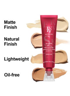FV FV 2 Pack Waterproof Foundation, Lightweight & Medium Coverage Foundation with Matte Finish, Oil Control Long Lasting Liquid Foundation Makeup for Oily Normal Skin (Classic Ivory, 1.05 fl.oz)  - Image 2