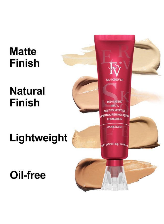 FV FV 2 Pack Waterproof Foundation, Lightweight & Medium Coverage Foundation with Matte Finish, Oil Control Long Lasting Liquid Foundation Makeup for Oily Normal Skin (Classic Ivory, 1.05 fl.oz) - Image 2