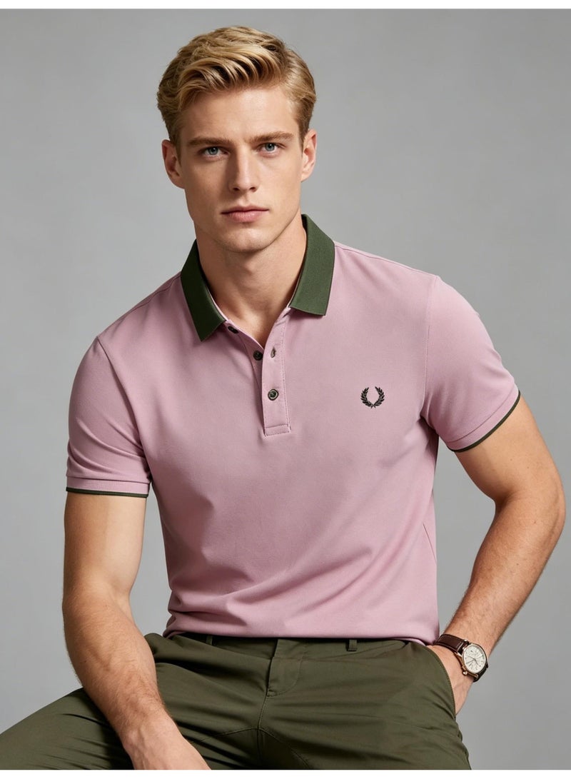 FRED PERRY short-sleeved Polo shirt with contrast lapels for men and women in summer casual couple tops. - Image 5
