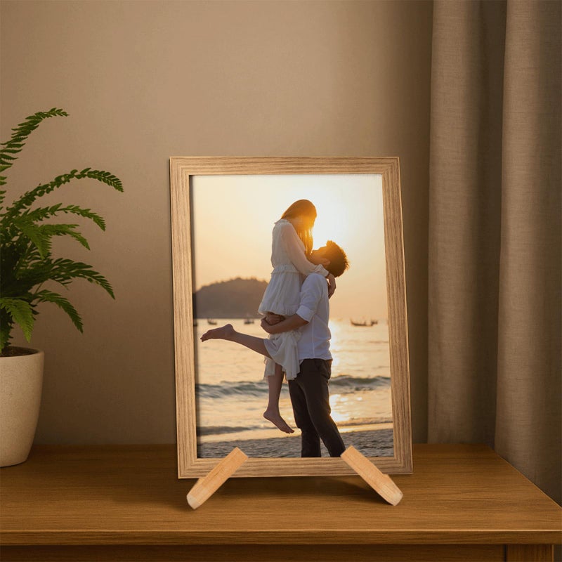 XKDOUS 2 Pack Plate Holders for Displaying 6.5 Inch Decorative Plate Display Stand Heavy Duty Bamboo Picture Frame Stands Cook Book Holder for Kitchen - Image 4