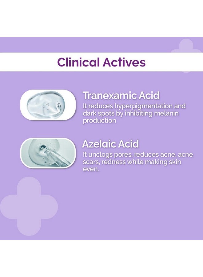 THE derma Co . Tranzelaic Pigmentation Corrector Serum With 3% Tranexamic Acid & 10% Azelaic Acid 30 G Treats Hyper Pigmentation & Melasma Reduces Acne & Acne Marks  - Image 5