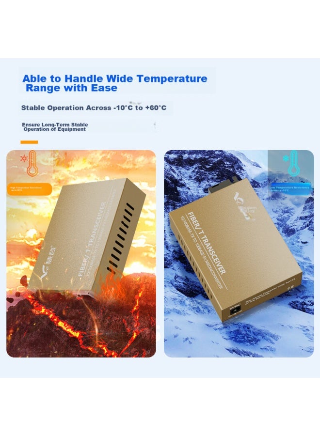 Smart Valley Huigu 100mbps Fiber Optic Transceiver, Single-mode Single-fiber Optical-electrical Converter, Sc Interface, 25km, Commercial Grade, Price For One Pair, Hg-911fs - Image 3
