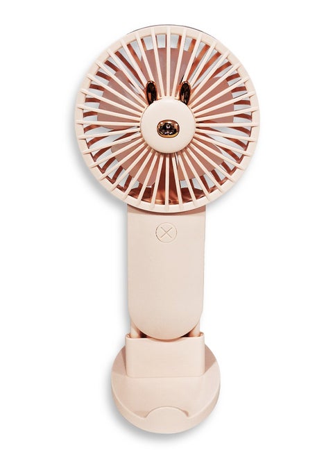 Mini handheld fan, Cute design , small size and easy to carry by hand or put in bag, equipped with USB rechargeable battery, on/off button, multiple air speeds, nice gift for kids