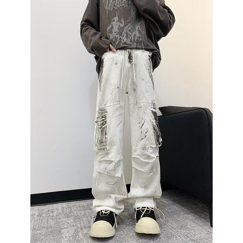 Unisex Classic Denim Jeans Loose Fit Daily Outdoor Wear - Image 2