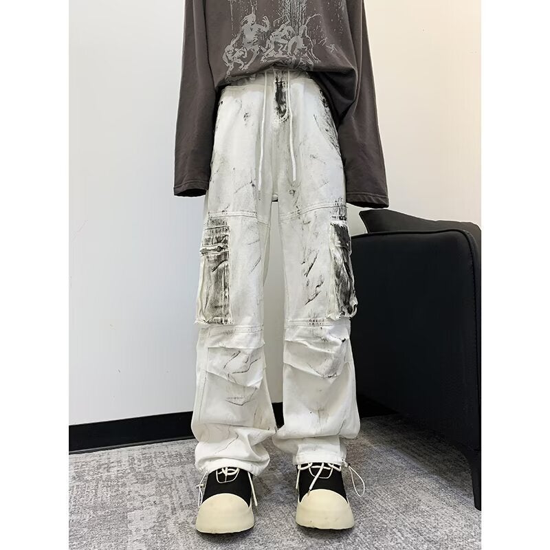 Unisex Classic Denim Jeans Loose Fit Daily Outdoor Wear - Image 3