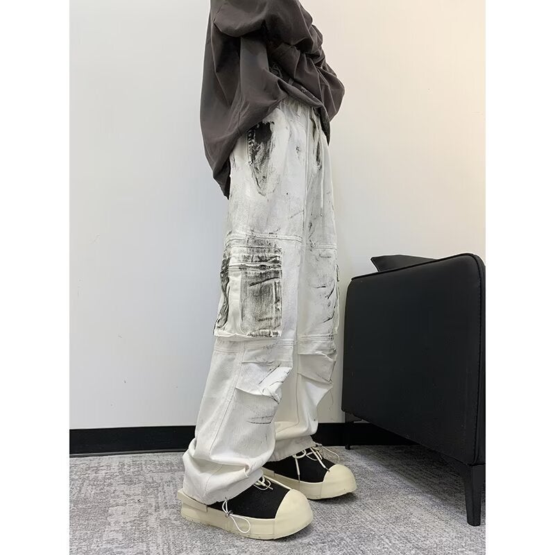 Unisex Classic Denim Jeans Loose Fit Daily Outdoor Wear - Image 1
