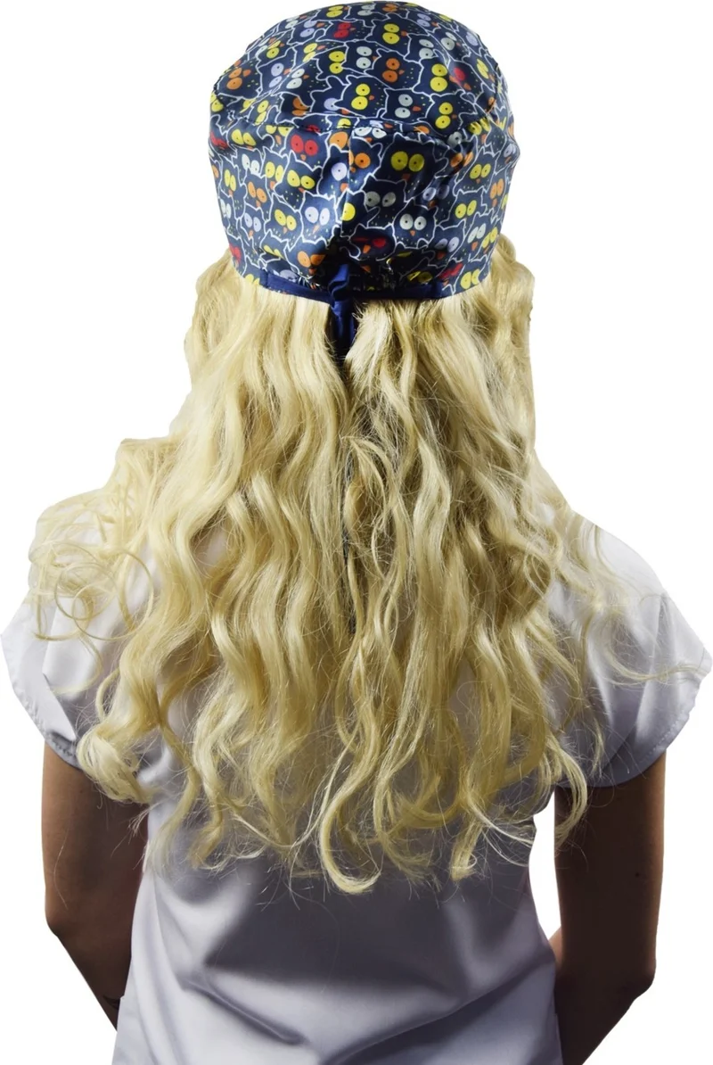 Nur Medikal Giyim Nur Medical Clothing Cat Eye Patterned Surgical Bonnet B105