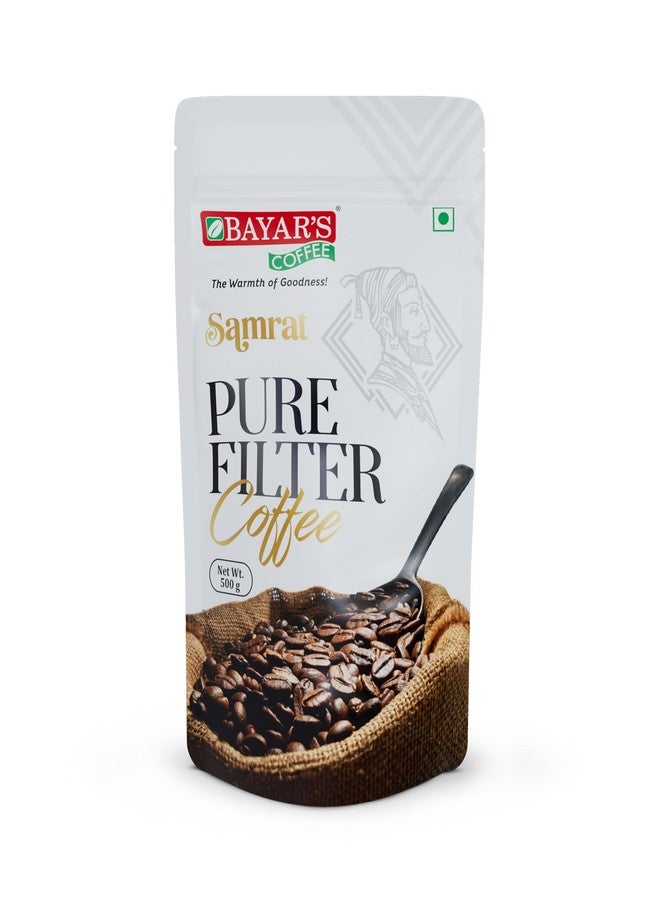 Bayar's Coffee Samrat Filter Coffee Powder 500g | Authentic South Indian Blend with 100% Coffee Without Chicory | Freshly Roasted for Rich Aroma & Taste - Image 1