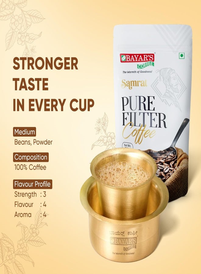 Bayar's Coffee Samrat Filter Coffee Powder 500g | Authentic South Indian Blend with 100% Coffee Without Chicory | Freshly Roasted for Rich Aroma & Taste - Image 2