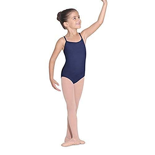 Bloch Dance Girls Parem Microlux Camisole Leotard, Navy, 14 - Image 3