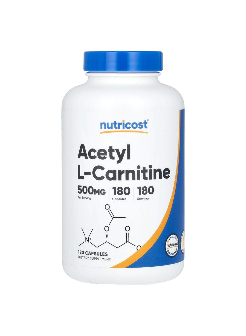 Acetyl L-Carnitine, 500 mg , 180 Capsules