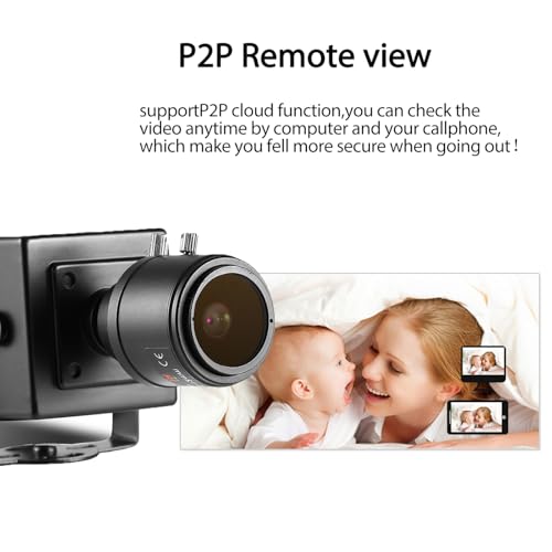 REVODATA UltraHD 4K (8MP) POE IP Mini Camera,2.8-12mm Manual Zoom Lens Indoor Security Camera P2P CCTV IP POE Cam H.265 Motion Detection (I712-P-HS82) - Image 5
