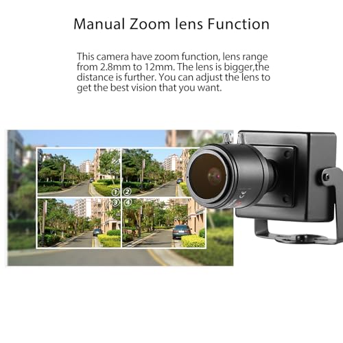 REVODATA UltraHD 4K (8MP) POE IP Mini Camera,2.8-12mm Manual Zoom Lens Indoor Security Camera P2P CCTV IP POE Cam H.265 Motion Detection (I712-P-HS82) - Image 4
