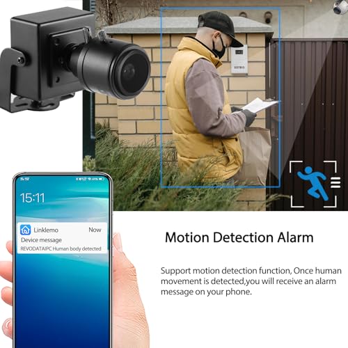 REVODATA UltraHD 4K (8MP) POE IP Mini Camera,2.8-12mm Manual Zoom Lens Indoor Security Camera P2P CCTV IP POE Cam H.265 Motion Detection (I712-P-HS82) - Image 3
