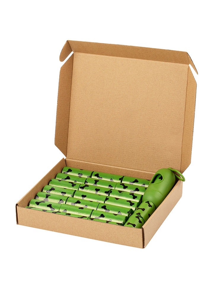 أكياس أنبوب الكلب، 24 لفة / 360 كيسًا مع موزع، أكياس أنبوب الكلب السميكة للغاية، أكياس أنبوب القطط، أكياس أنبوب القطط، أكياس الكلاب، أكياس نفايات الحيوانات الأليفةغير مدمجة، مقاومة للتسرب، سهلة التمزق - Image 2