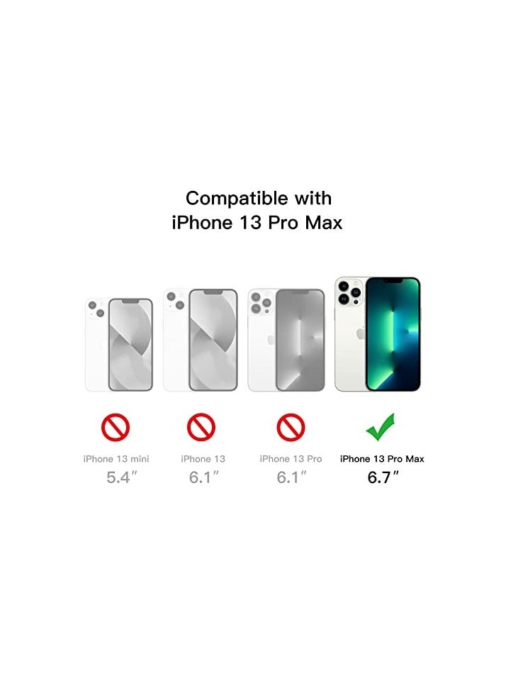 جي تيك حافظة JETech بمسند لهاتف iPhone 13 Pro Max، مقاس 6.7 بوصة، تدعم الشحن اللاسلكي، غطاء هاتف نحيف مقاوم للصدمات، حامل معدني ثلاثي الاتجاهات (شفاف) - Image 5