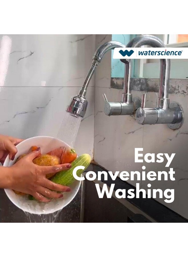 WaterScience Flexible Tap Extension for Kitchen Sink | 2 Flow Modes | Faucet Extender for Taps | Upto 50% Water Saving - Flexi Neck (Suitable for large sinks) - Image 5