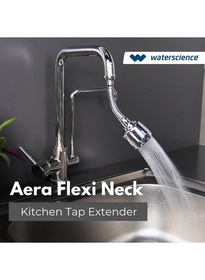WaterScience Flexible Tap Extension for Kitchen Sink | 2 Flow Modes | Faucet Extender for Taps | Upto 50% Water Saving - Flexi Neck (Suitable for large sinks) - Image 2