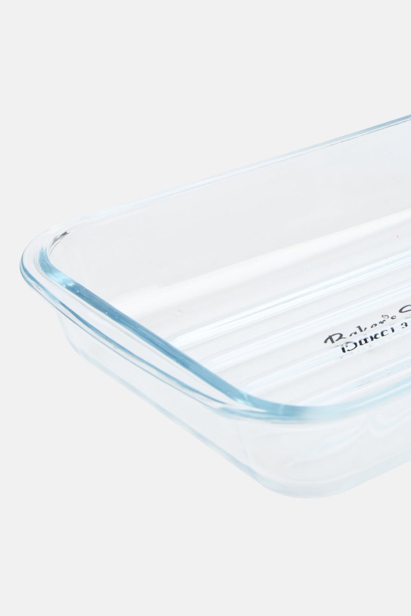 Baker's Secret صينية خبز زجاجية مستطيلة بقاع مشوي 1.5 لتر، شفافة - Image 3