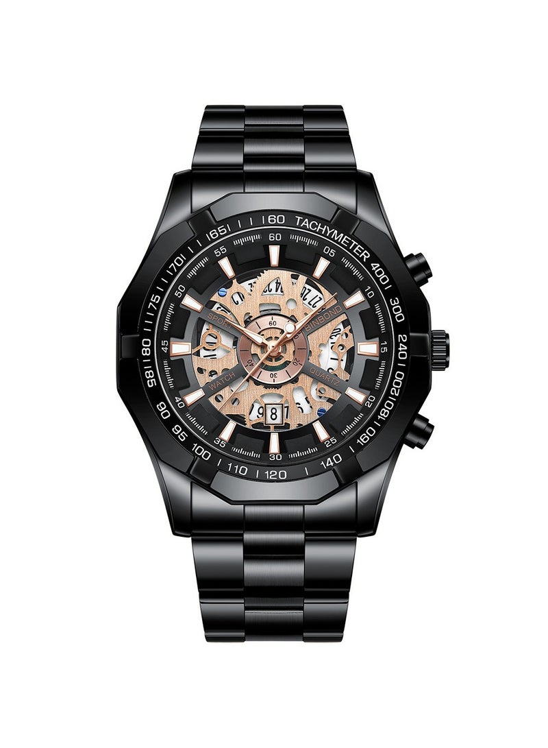BINBOND Men's Multifunctional Sports Luminous Waterproof Quartz Watch - Image 1