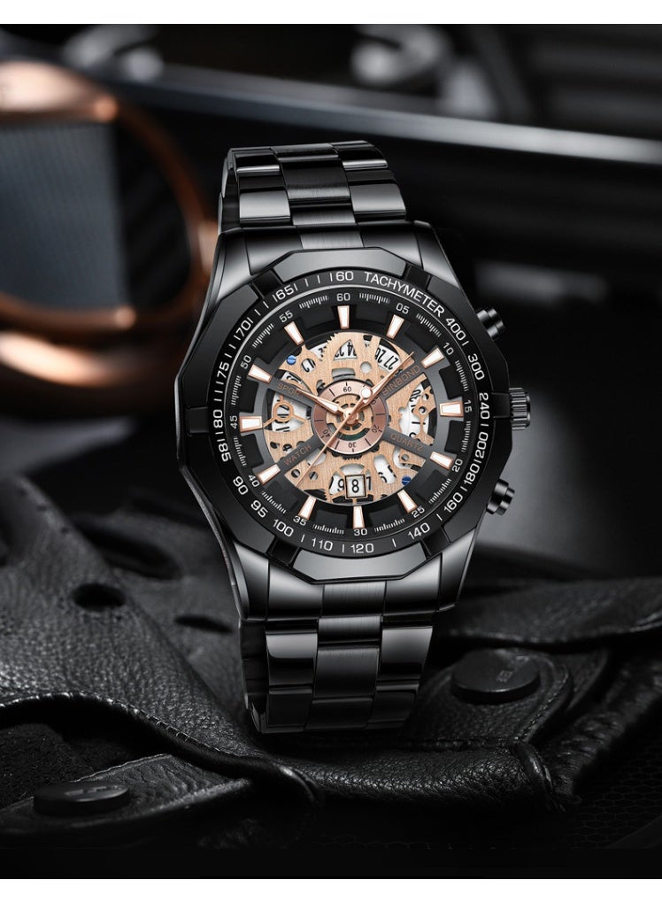 BINBOND Men's Multifunctional Sports Luminous Waterproof Quartz Watch - Image 4