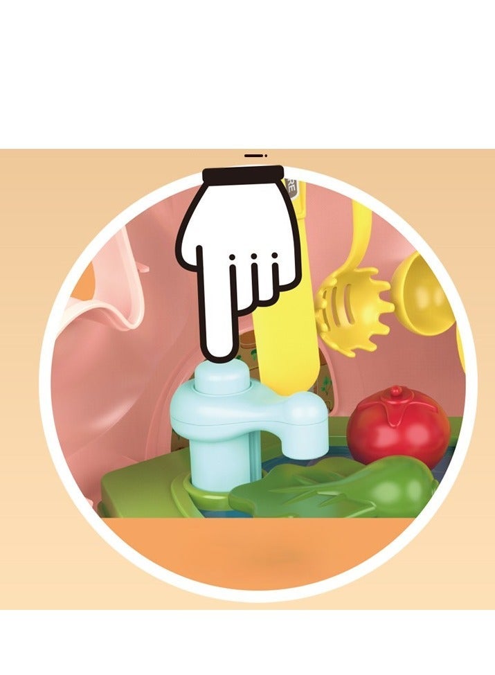 27-Piece Unicorn-Themed Kids Cooking Playset, Pretend Kitchen and Dining Set for Children, Realistic Food and Utensils - Image 4