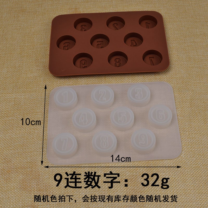 general Silicone Alphabet and Number Mold for Baking, Chocolate, Lollipop, Crystal Resin - Image 1