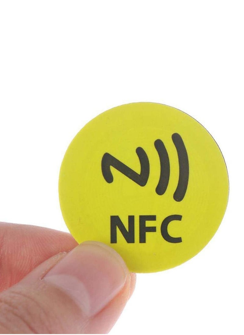 Rubik - NFC 213 Tags, Anti Metal Self-adhesive Ntag213 Stickers for iPhone and Android Smartphones and NFC-Enabled Devices, Ntag 213 Support 13.56mhz RFID and NFC IC (Multicolor, 12 Tags) - Image 1