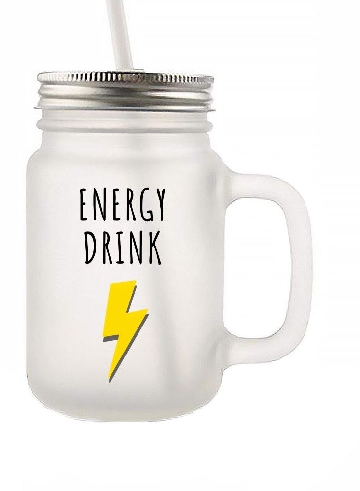 MEC Energy Drink High Quality Printed Frosted Jar 12Oz - Image 1