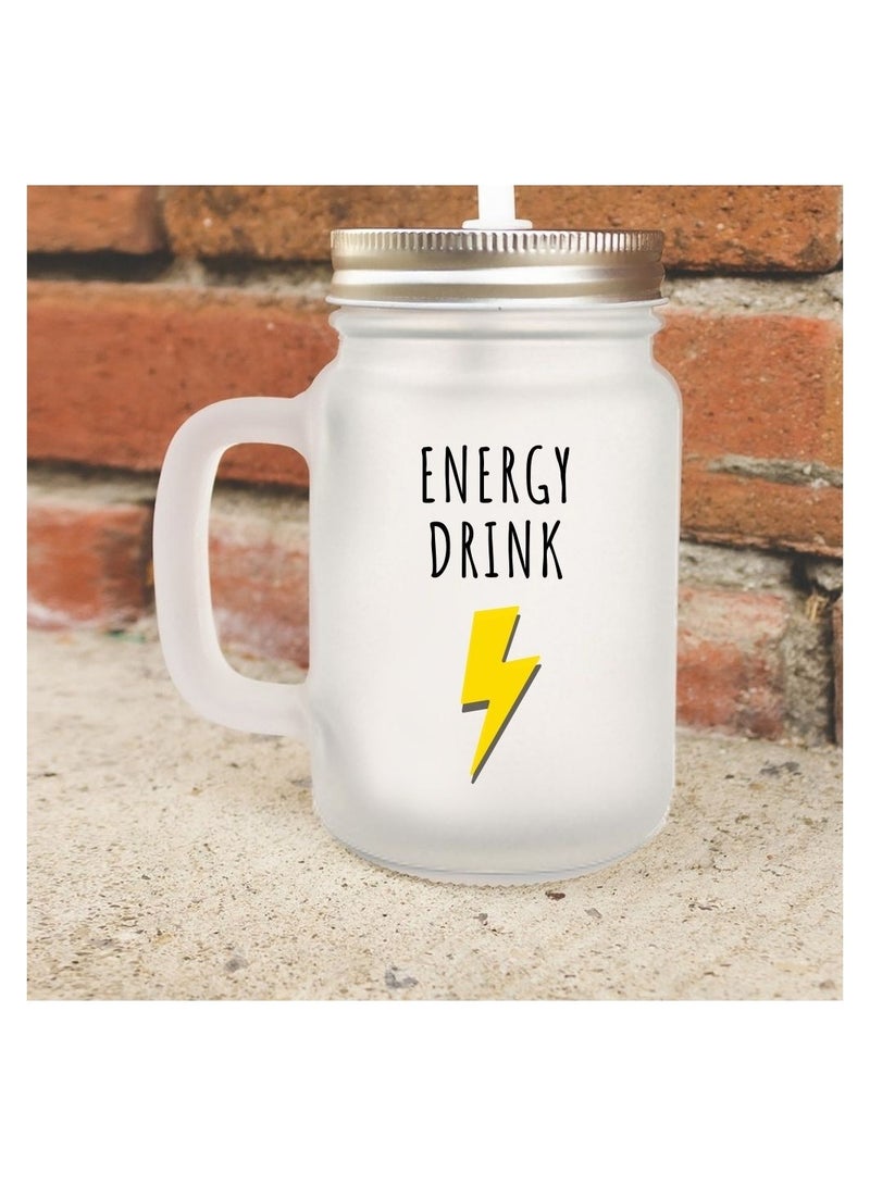 MEC Energy Drink High Quality Printed Frosted Jar 12Oz - Image 2