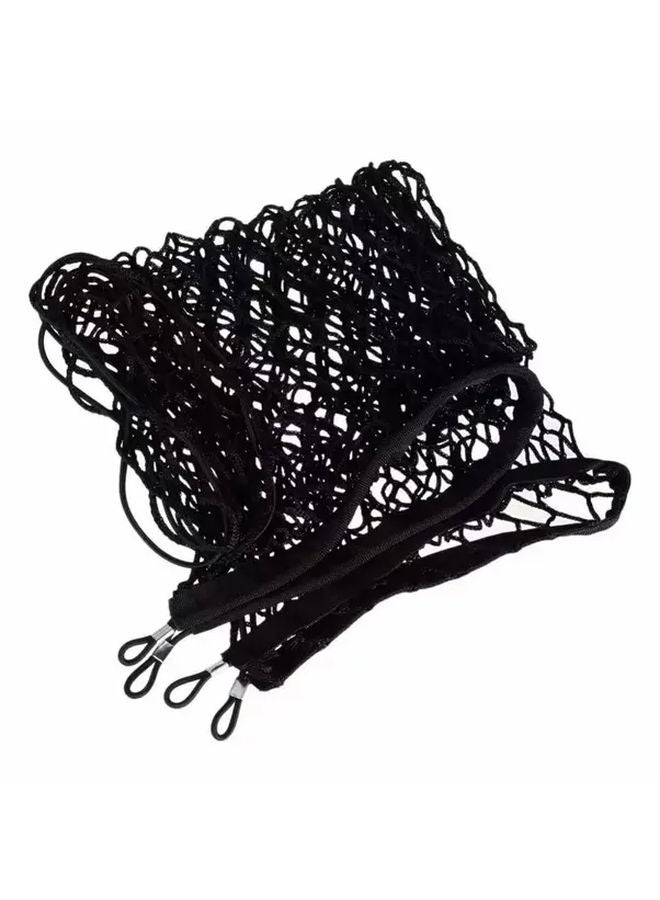 منظم صندوق السيارة الأسود القابل للسحب مع خطاطيف، شبكة شحن متينة من النايلون للشاحنات وسيارات الدفع الرباعي والسيارات - Image 3