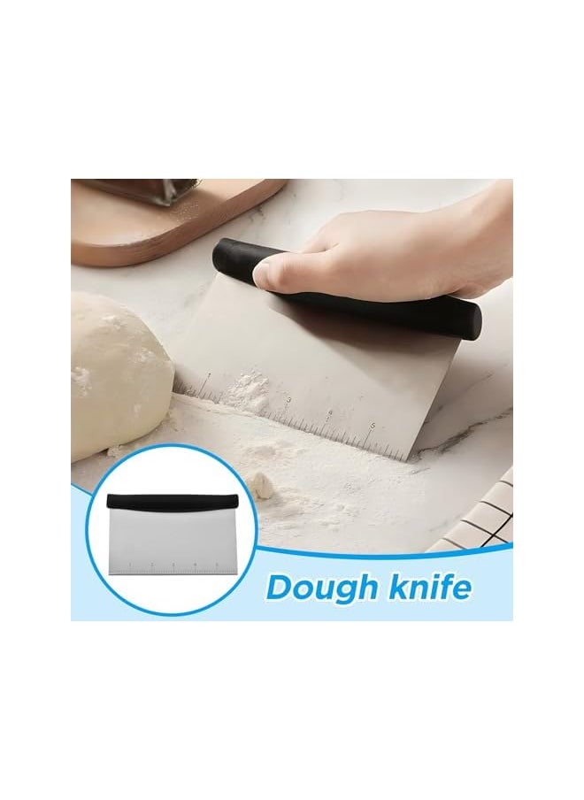 PROMASS promass Stainless Steel Dough Scraper, Multi-Purpose Scraper Tool Kitchen, for Baking Food with Measurements, Stainless Steel Pastry Scraper, Bench Scraper,Cake Scraper (Silver)  - Image 2