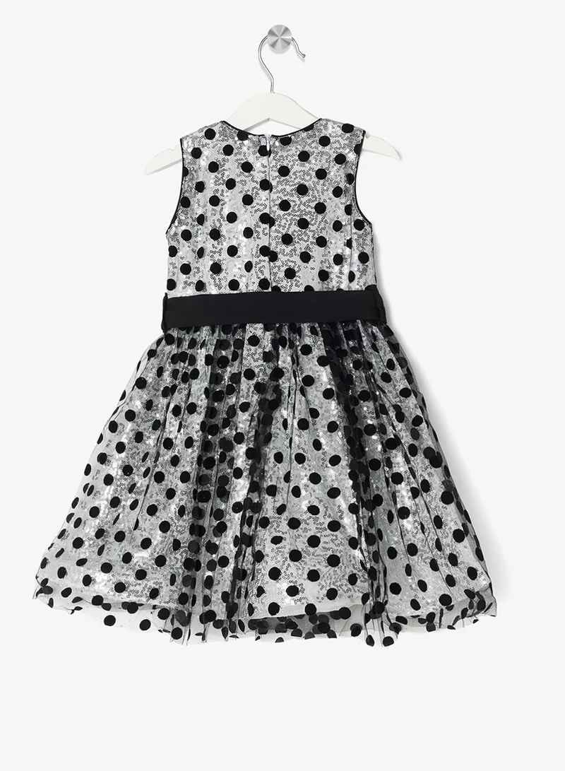 Little Golden Apple Polka Dot Dress