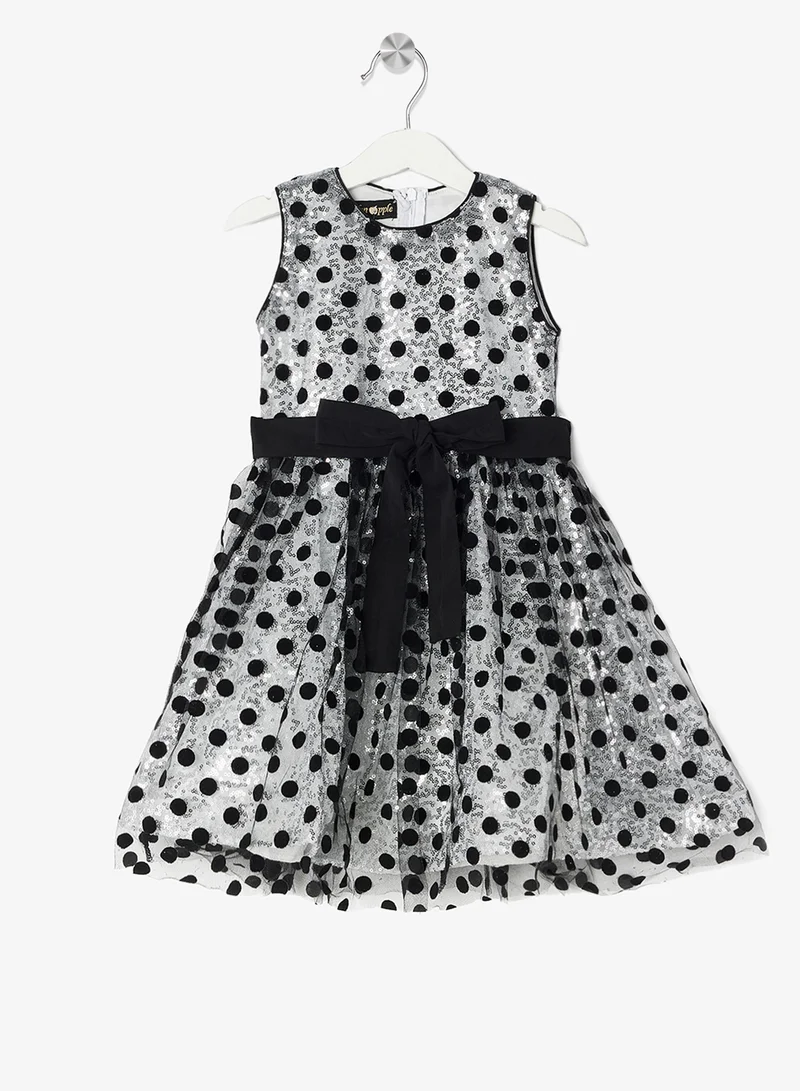 Little Golden Apple Polka Dot Dress