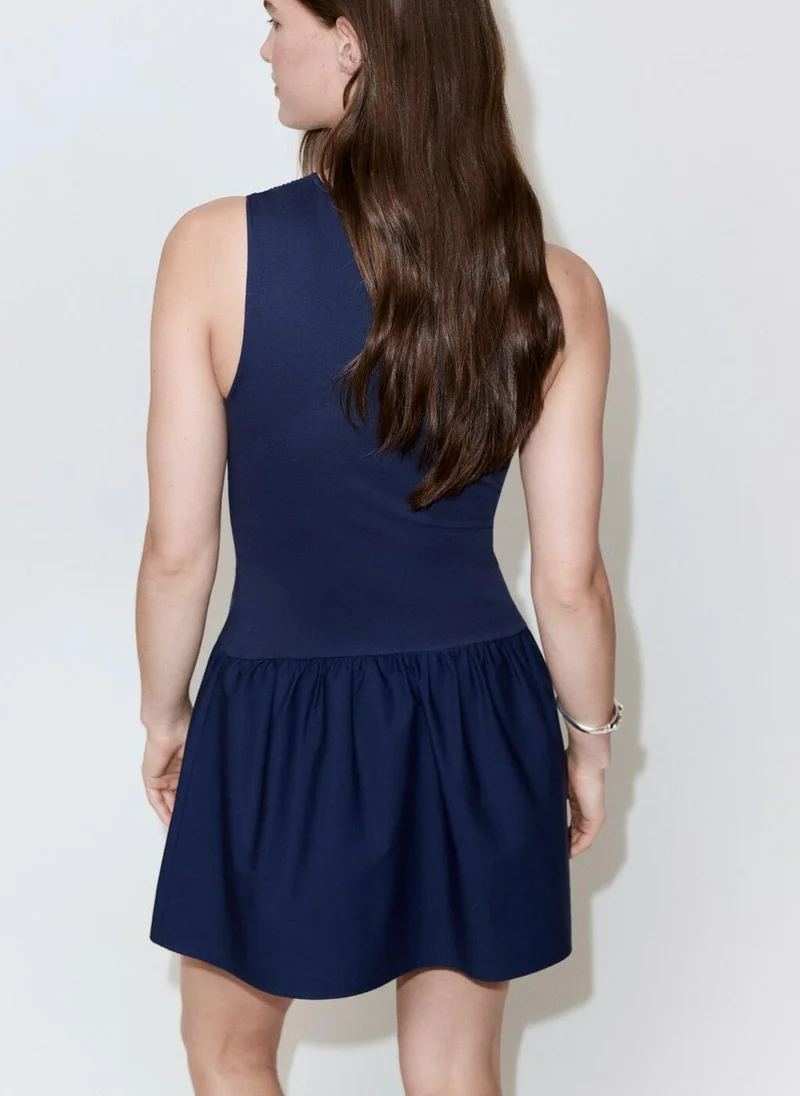 مانجو Smocked Cotton Dress