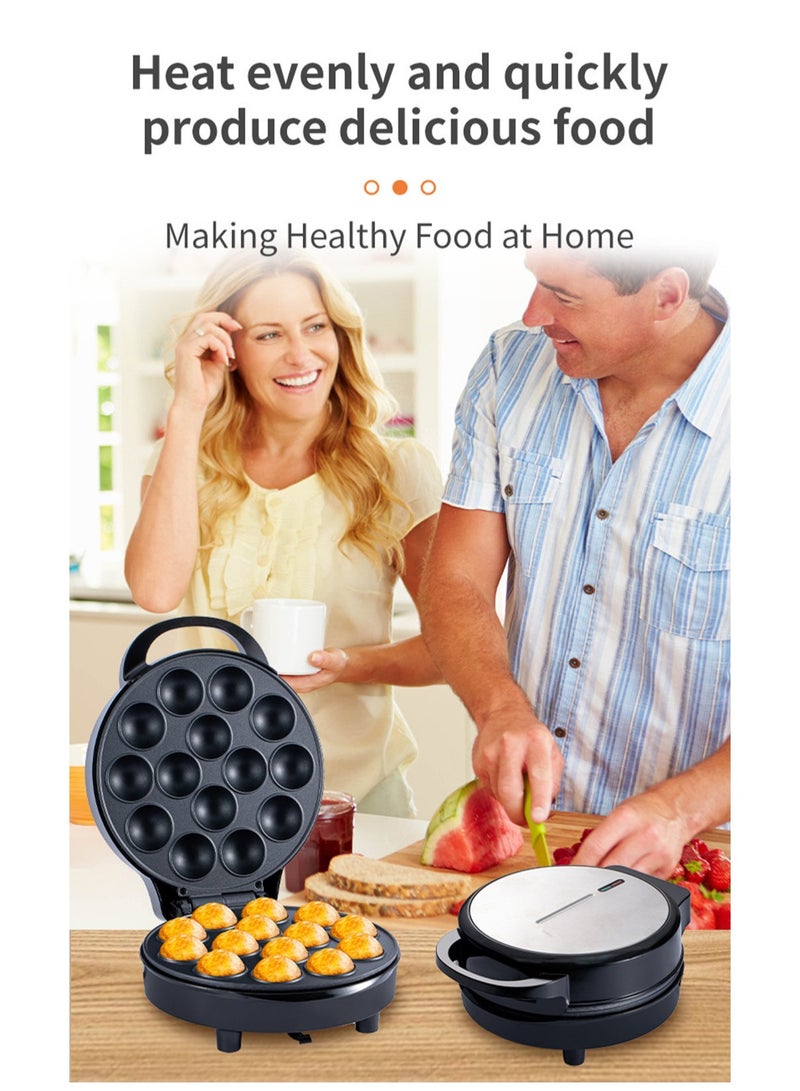 14 holes takoyaki maker, home multifunctional cake maker bread maker croquette maker, easy to make takoyaki, cake, bread and croquettes for home use - Image 4