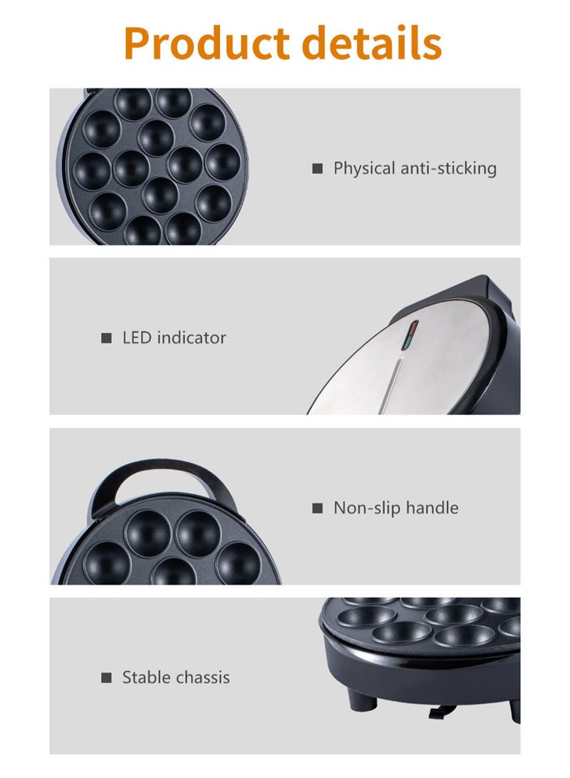 14 holes takoyaki maker, home multifunctional cake maker bread maker croquette maker, easy to make takoyaki, cake, bread and croquettes for home use - Image 5