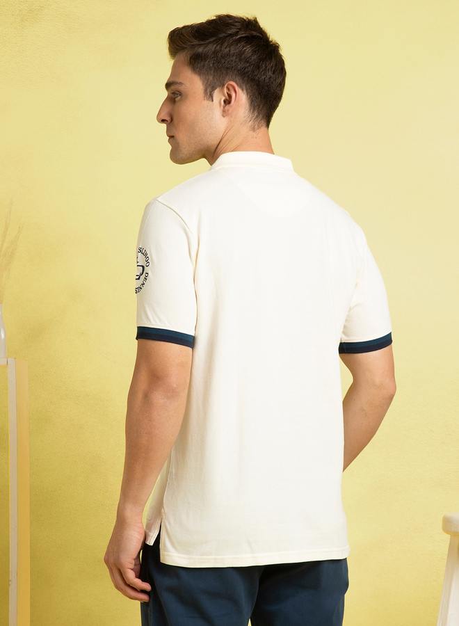 Dennis Lingo Men's Marshmallow Pique Solid Pattern Regular Fit T-Shirt  - Image 5