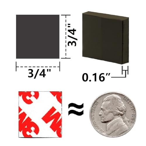 CHUNNIAO 160 Mil Strong Magnets with Adhesive Backing(Each Square 3/4" x 3/4") for Heavy Duty Items,Peel and Stick Self Sticky Magnets (36PCS) - Image 2